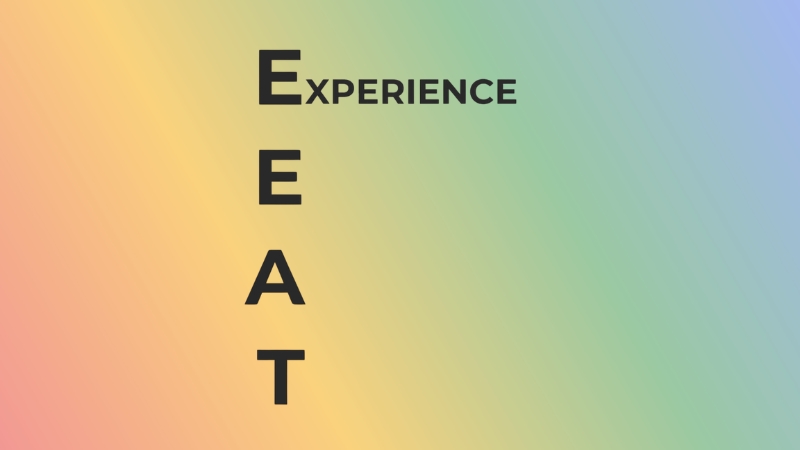 Graphic highlight Experience as the most misunderstood part of E-E-A-T in Google content evaluation