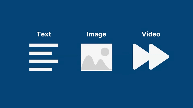 Icons show text, image, and video as common Largest Contentful Paint elements on blog pages