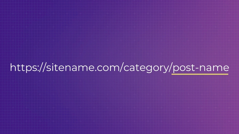 Permalink structure example showing clean URL format for better SEO and higher CTR